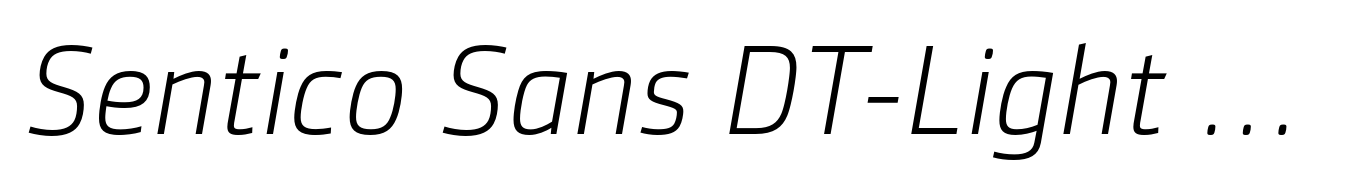 Sentico Sans DT-Light Italic